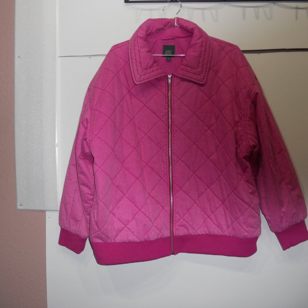 Pink Quilted Wild Fable Bomber Jacket